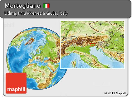 Physical Location Map of Mortegliano