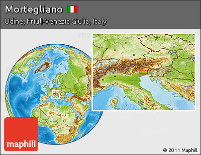 Physical Location Map of Mortegliano