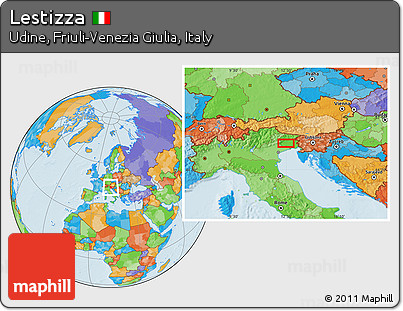 Political Location Map of Lestizza