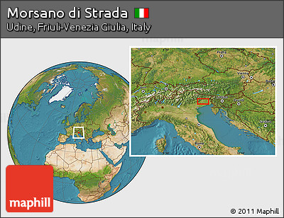 Satellite Location Map of Morsano Di Strada