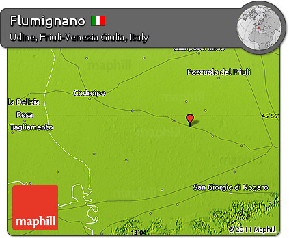 Physical Map of Flumignano