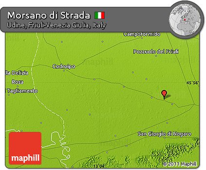 Physical Map of Morsano Di Strada