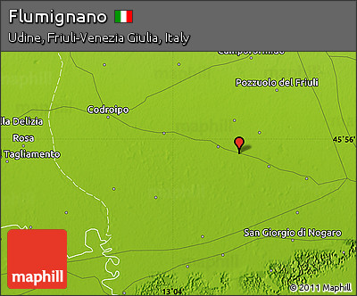 Physical Map of Flumignano