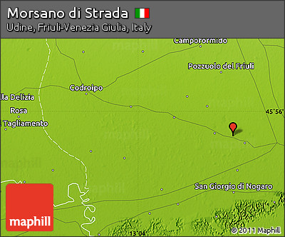 Physical Map of Morsano Di Strada