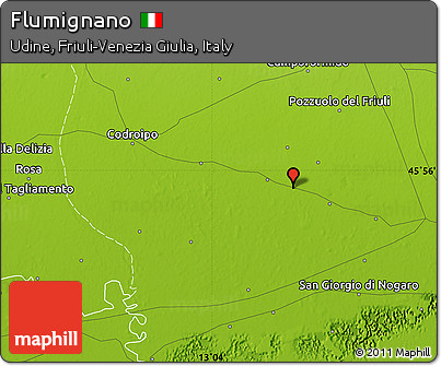 Physical Map of Flumignano