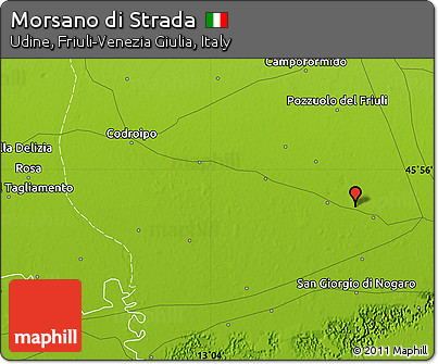 Physical Map of Morsano Di Strada