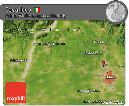 Satellite Map of Cavalicco