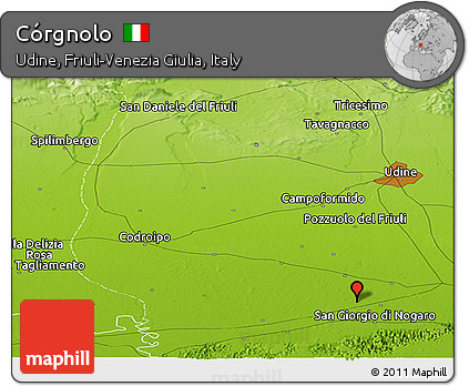 Physical Panoramic Map of Córgnolo