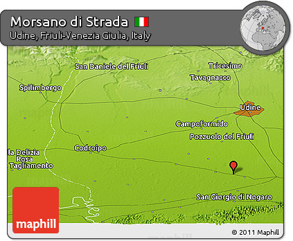 Physical Panoramic Map of Morsano Di Strada
