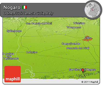 Physical Panoramic Map of Nogaro
