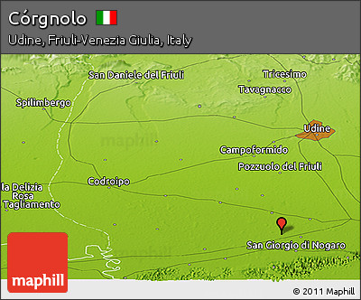 Physical Panoramic Map of Córgnolo