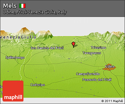 Physical Panoramic Map of Mels