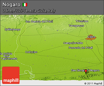 Physical Panoramic Map of Nogaro