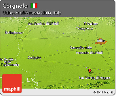 Physical Panoramic Map of Córgnolo