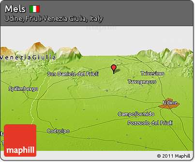 Physical Panoramic Map of Mels