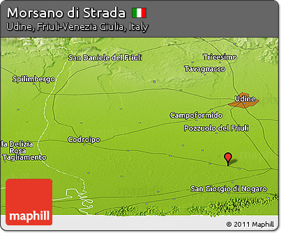 Physical Panoramic Map of Morsano Di Strada