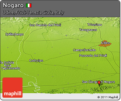 Physical Panoramic Map of Nogaro