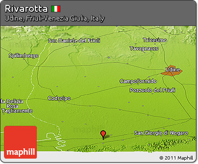 Physical Panoramic Map of Rivarotta