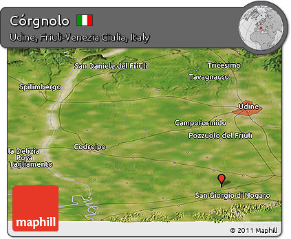 Satellite Panoramic Map of Córgnolo