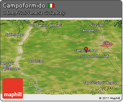 Satellite Panoramic Map of Campoformido