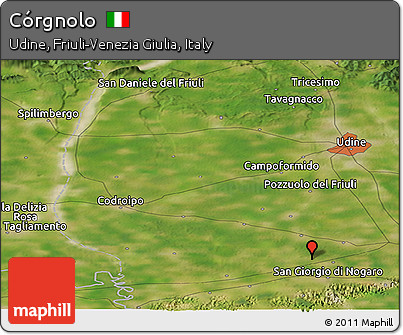 Satellite Panoramic Map of Córgnolo
