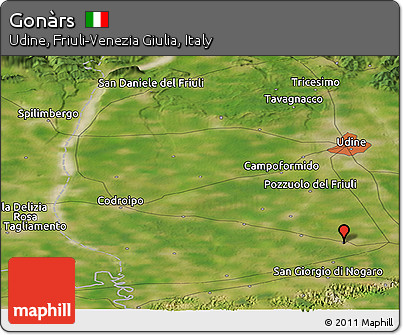 Satellite Panoramic Map of Gonàrs