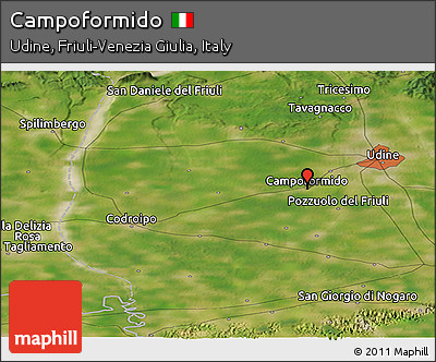 Satellite Panoramic Map of Campoformido