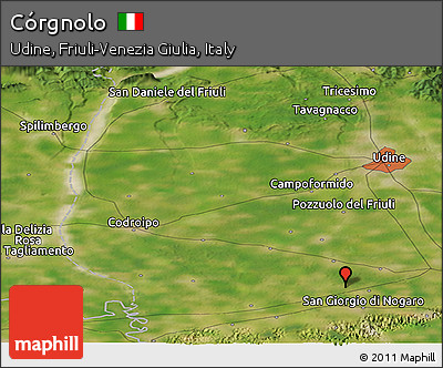 Satellite Panoramic Map of Córgnolo