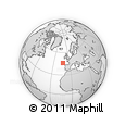 Outline Map of the Area around 46° 1' 3" N, 12° 40' 30" W, rectangular outline