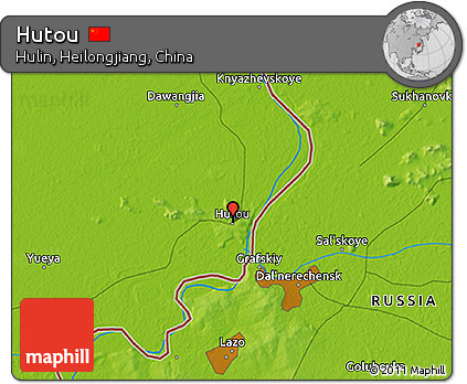 Physical 3D Map of Hutou