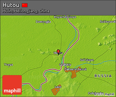Physical 3D Map of Hutou