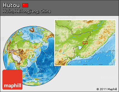 Physical Location Map of Hutou