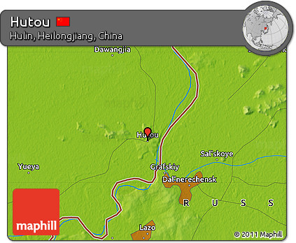 Physical Map of Hutou