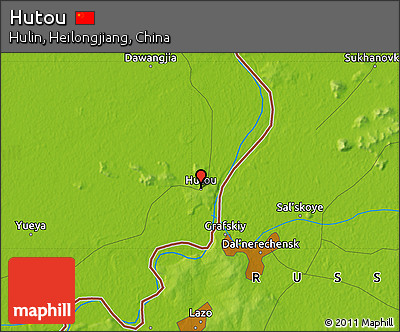 Physical Map of Hutou
