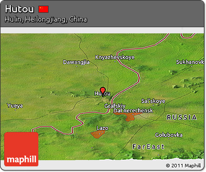 Satellite Panoramic Map of Hutou