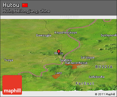 Satellite Panoramic Map of Hutou