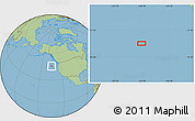 Savanna Style Location Map of the area around 46° 1' 3" N, 134° 13' 29" W