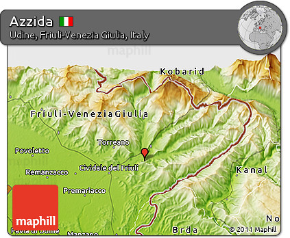 Physical 3D Map of Azzida