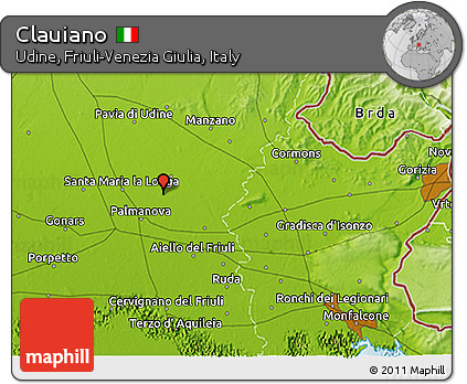 Physical 3D Map of Clauiano