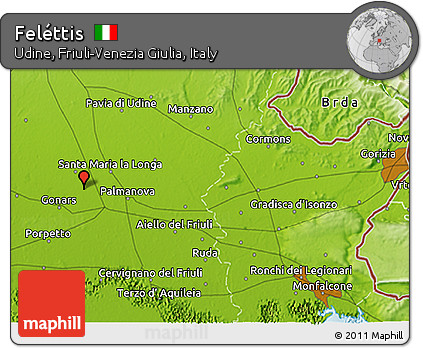 Physical 3D Map of Feléttis