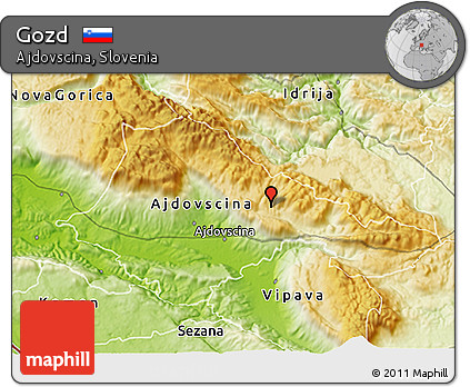 Physical 3D Map of Gozd