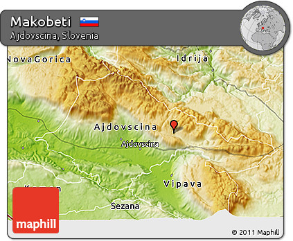 Physical 3D Map of Makobeti