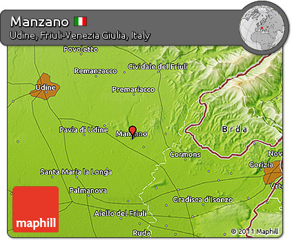 Physical 3D Map of Manzano