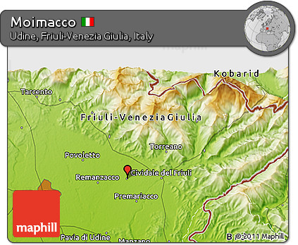 Physical 3D Map of Moimacco
