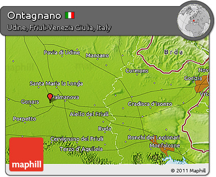 Physical 3D Map of Ontagnano