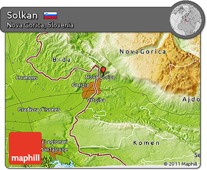 Physical 3D Map of Solkan