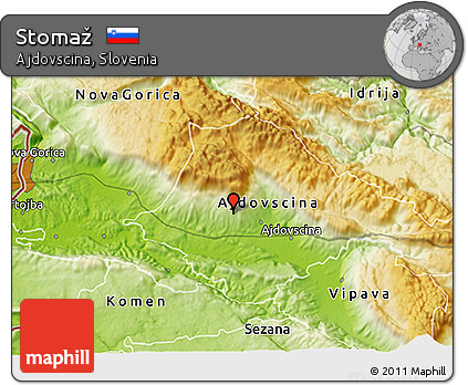 Physical 3D Map of Stomaž