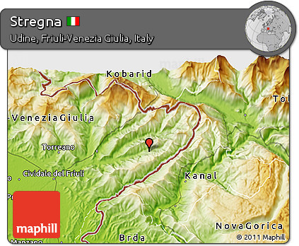 Physical 3D Map of Stregna