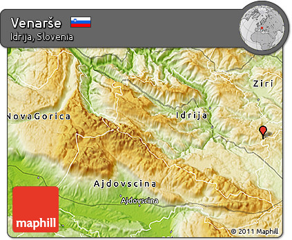Physical 3D Map of Venarše
