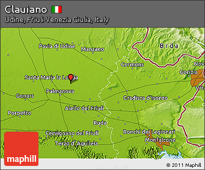 Physical 3D Map of Clauiano